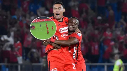 Daniel Bocangra celebra el golazo contra Junior.
