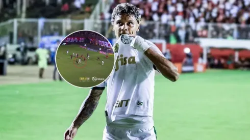 Richard Ríos celebra el gol contra el Vitória.
