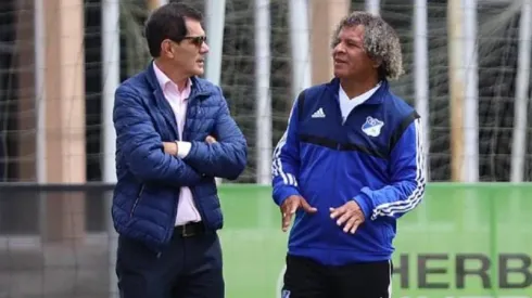 Pitirri Salazar con Alberto Gamero. Oficial Millonarios.
