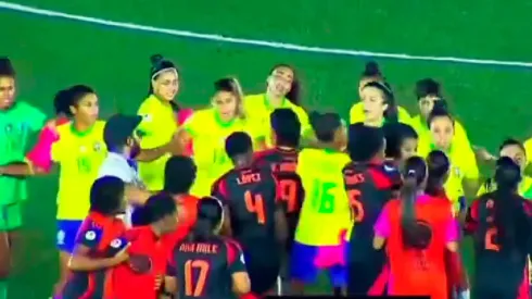 Brasil vs. Colombia en el Sudamericano femenino acabó entre empujones, provocaciones y faltas de respeto.
