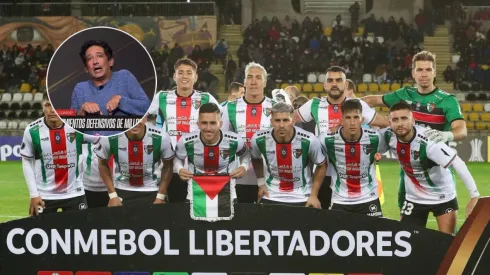 Jugadores de Palestino, previo al partido ante Flamengo por la Copa Libertadores.
