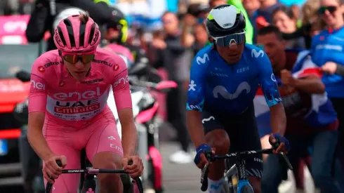 Tadej Pogacar y Nairo Quintana, en la etapa reina del Giro de Italia 2024.
