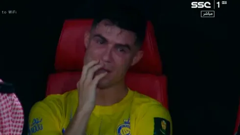 La reacción de Cristiano Ronaldo tras perder la final de Kings Cup en Arabia Saudita.
