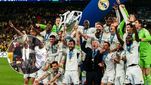 Jugadores del Real Madrid festejando el título de la Champions League 2024.
