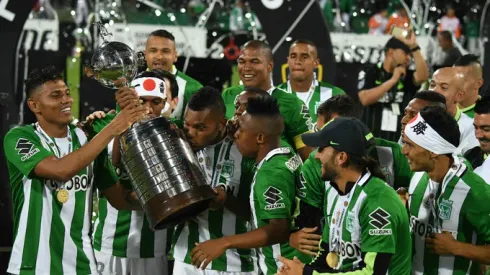 Atlético Nacional festejando el título de la Copa Libertadores 2016.
