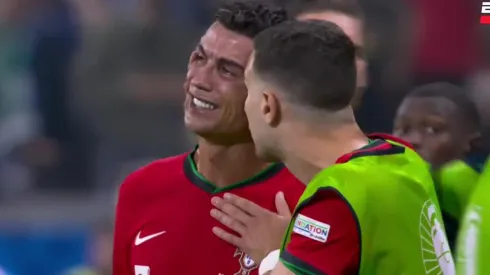 Ronaldo llorando tras fallar el penal
