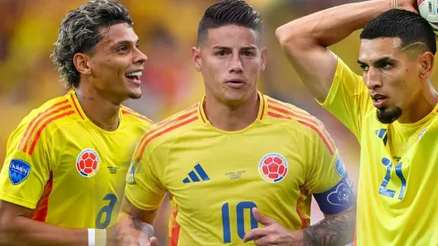 Ríos, James y Muñoz en sus momentos durante la Copa América 2024
