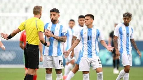 Argentina durante el partido contra Marruecos.
