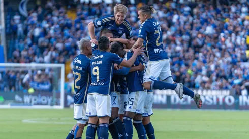 Jugadores de Millonarios en la fecha 2 ante Atlético Bucaramanga por la Liga BetPlay DIMAYOR II 2024.
