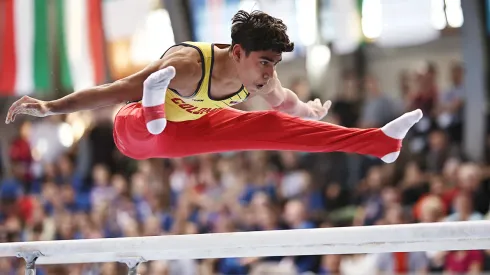 Ángel Barajas, gimnasta colombiano ganador de la medalla de plata en los JJ.OO París 2024.
