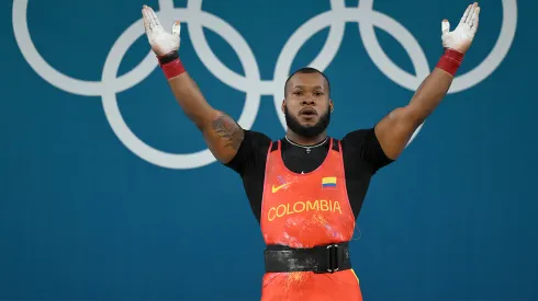 Yeison López, pesista colombiano en los Juegos Olímpicos París 2024.
