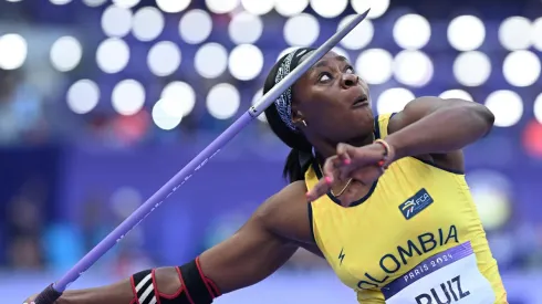 Flor Denis Ruiz, atleta colombiana en la disciplina de Lanzamiento de Jabalina.
