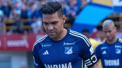 Falcao García con Millonarios ante Atlético Bucaramanga por la fecha 2 de la Liga BetPlay DIMAYOR II 2024.
