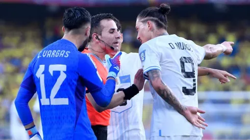 Piero Maza durante un partido Colombia vs. Uruguay en octubre de 2023.
