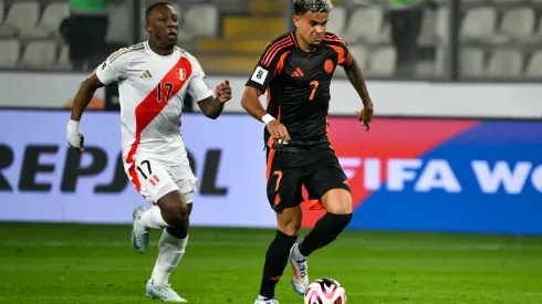 Luis Díaz durante el partido de la Selección Colombia contra Perú, en la fecha 8 de la Eliminatoria Sudamericana. Crédito: FCF.
