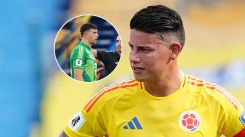 Emiliano Martínez y James Rodríguez.
