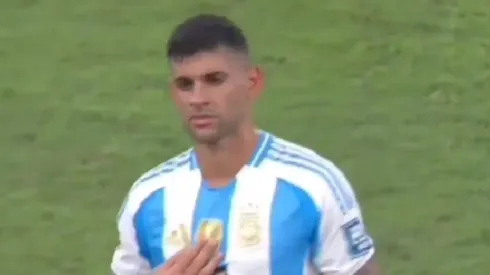 Cristian Romero tras el partido en Barranquilla.
