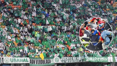 Hinchas de Atlético Nacional en el estadio Atanasio Girardot.
