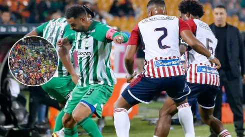 Jugadores de atlético Nacional y Junior por la Liga Colombiana II-2024.
