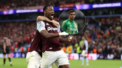 Jhon Durán celebra el gol contra Bayern Múnich.
