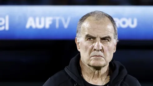 Marcelo Bielsa, Head Coach of Uruguay looks on prior the FIFA World Cup 2026 South American Qualifier match between Uruguay and Ecuador at Centenario Stadium on October 15, 2024 in Montevideo, Uruguay.  (Photo by Ernesto Ryan/Getty Images)
