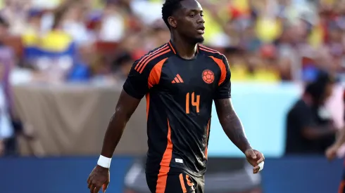 Jhon Durán #14 of Colombia looks on against the United States at Commanders Field on June 08, 2024 in Landover, Maryland. (Photo by Tim Nwachukwu/Getty Images)
