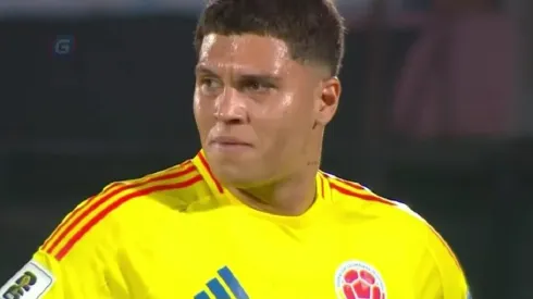 Juan Fernando Quintero antes de rematar.
