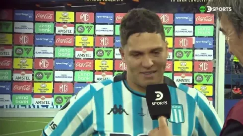 Juan Fernando Quintero campeón con Racing.
