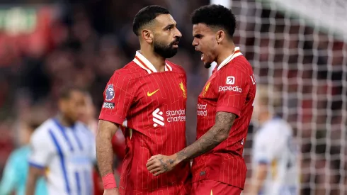 Mohamed Salah y Luis Díaz en Liverpool.
