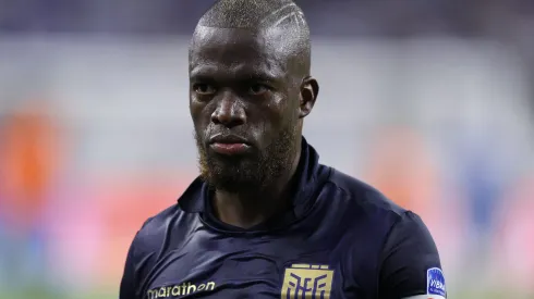 HOUSTON, TEXAS – JULY 04: Enner Valencia of Ecuador gestures during the CONMEBOL Copa America 2024 quarter-final match between Argentina and Ecuador at NRG Stadium on July 04, 2024 in Houston, Texas. (Photo by Buda Mendes/Getty Images)
