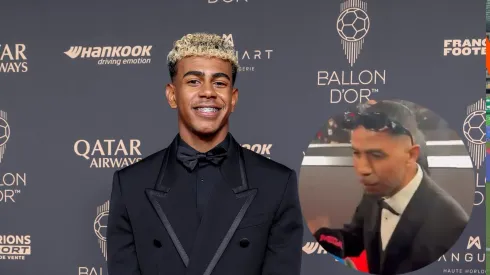 Lamine Yamal attends the 69th Ballon D'Or Photocall at Theatre Du Chatelet on September 22, 2025 in Paris, France. (Photo by Pascal Le Segretain/Getty Images)