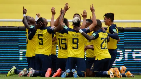 Jogadores do Equador comemoram gol. Foto: Getty Images
