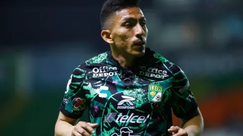 LEON, MEXICO – MARCH 01: Angel Mena of Leon view on during the 8th round match between Leon and Monterrey as part of the Torneo Grita Mexico C22 Liga MX at Leon Stadium on March 1, 2022 in Leon, Mexico. (Photo by Leopoldo Smith/Getty Images)-Not Released (NR)
