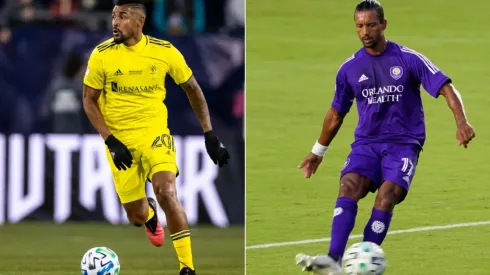 Nashville SC vs. Orlando City SC: Anibal Godoy (left) and Nani. (Getty)
