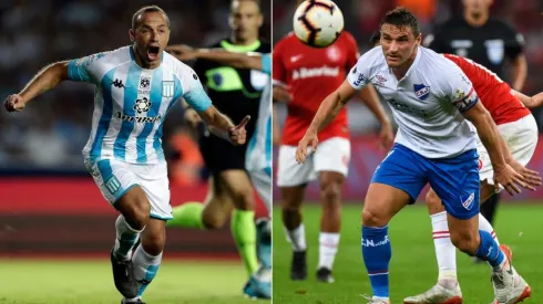 Racing Club vs. Nacional: Marcelo Díaz of Racing (left) and Gonzalo Bergessio of Nacional (Getty).
