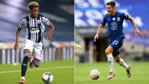 Grady Diangana (left) and Christian Pulisic. (Getty)
