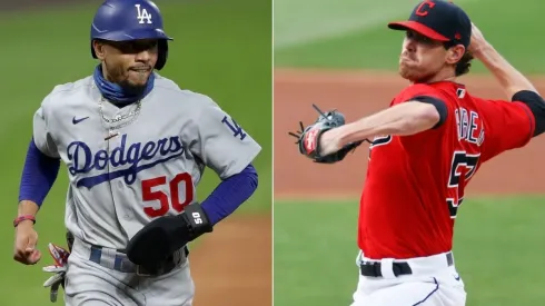 Mookie Betts (left) and Shane Bieber. (Getty)