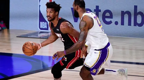 Jimmy Butler dominated in Game 4. (Getty)
