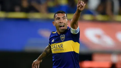 Carlos Tevez of Boca Juniors during a Copa Libertadores game (Getty).
