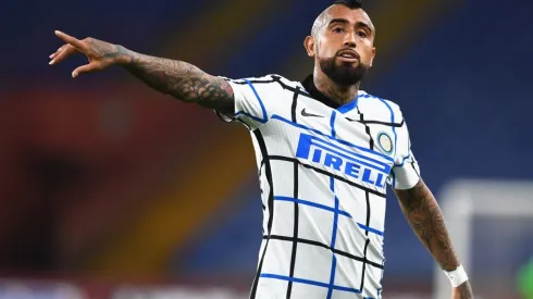 Arturo Vidal playing for his new team Inter Milan. (Getty)
