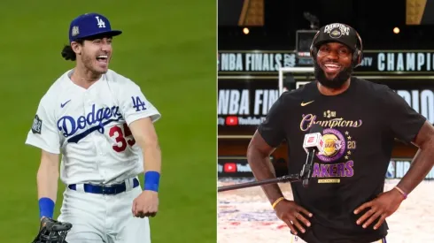 Cody Bellinger (left) is a big admirer of LeBron James (right). (Getty)
