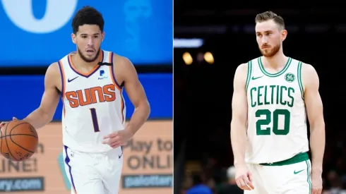 Devin Booker (left) & Gordon Hayward. (Getty)
