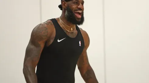 LeBron James had a big laugh at the expense of Donald Trump on Twitter. (Getty)
