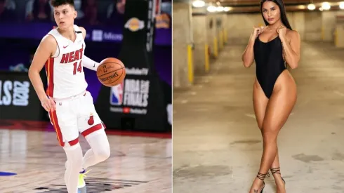 Tyler Herro and Katya Elise Henry. (Getty)
