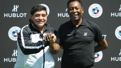 Diego Maradona and Pelé. (Getty)
