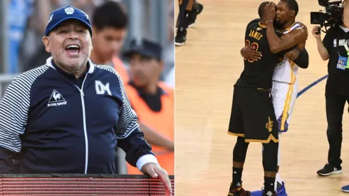 Diego Maradona commented on one of the most memorable moments in recent NBA Finals. (Getty)
