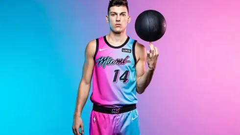 Tyler Herro rocking the 'Viceversa' Heat jersey. (@MiamiHEAT)
