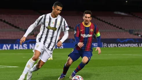 Cristiano Ronaldo and Lionel Messi. (Getty)
