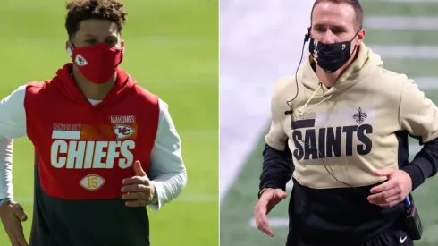 Patrick Mahomes (left) and Drew Brees (right). (Getty)
