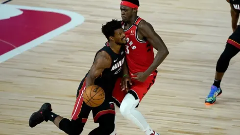 Jimmy Butler and Pascal Siakam. (Getty)
